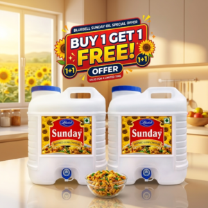 Sunday Refined Sunflower Oil 15 Litre Buy 1 Get 1 Free Total 30 Litre Limited Stock 2 Can