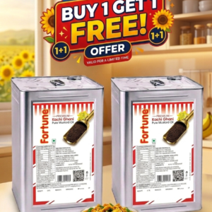 Fortune Pure Kachi Ghani Musturd Oil 15 Litre Buy 1 Get 1 Free Total 30 Litre 2 Can