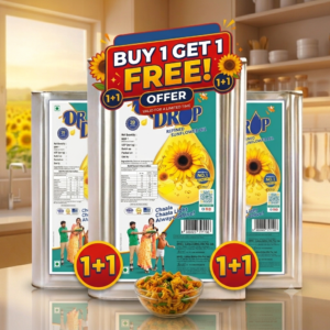 Gold Drop Refined Sunflower Oil 15 Litre Teen Buy 1 Get 1 Free Total 30 Litre 2 Can